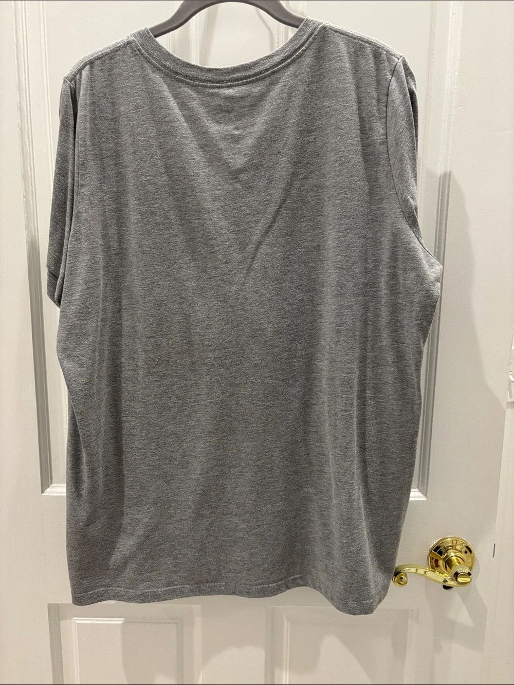 Nike Gray V-Neck Alabama Script Tee with Crimson Logo